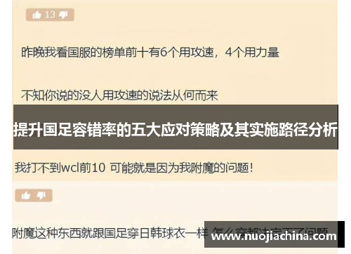 提升国足容错率的五大应对策略及其实施路径分析